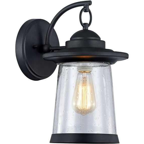 RADIANCE Goods Transitional 1 Light Black Outdoor Wall Sconce 13" Height