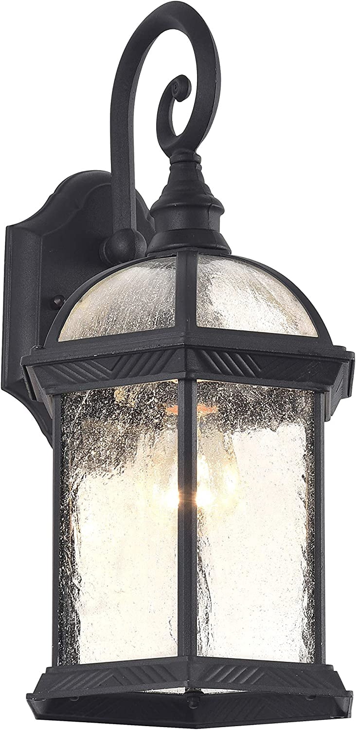RADIANCE Goods Transitional 1 Light Black Outdoor Wall Sconce 16" Height