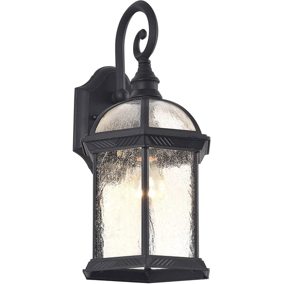 RADIANCE Goods Transitional 1 Light Black Outdoor Wall Sconce 16" Height