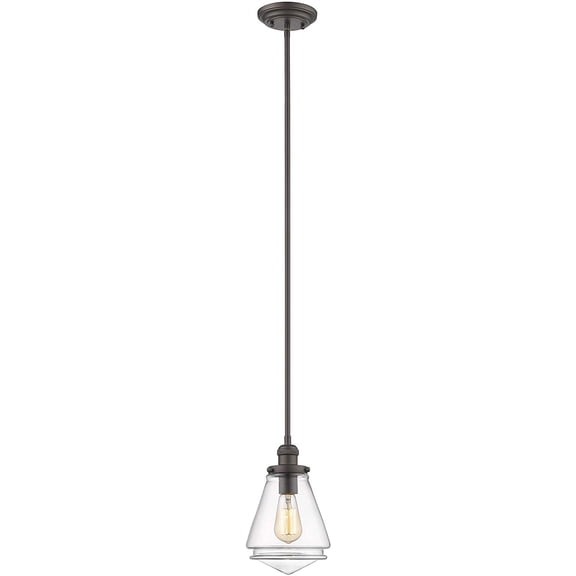 RADIANCE Goods Transitional 1 Light Rubbed Bronze Ceiling Mini Pendant 7" Wide