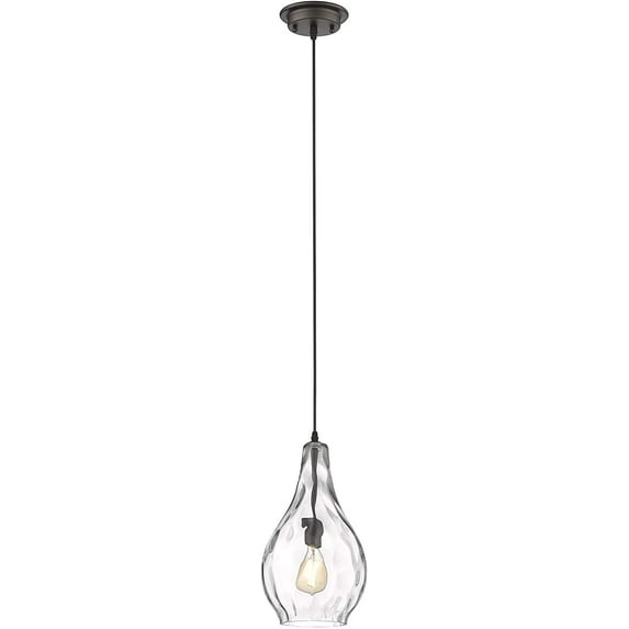 RADIANCE Goods Transitional 1 Light Rubbed Bronze Ceiling Mini Pendant 9" Wide