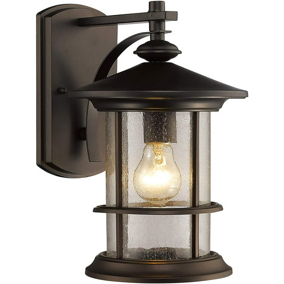 RADIANCE Goods Transitional 1 Light Rubbed Bronze Outdoor Wall Lanterns