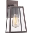 thumbnail image 1 of RADIANCE Goods Transitional 1 Light Rubbed Bronze Outdoor Wall Sconce 11" Height, 1 of 2