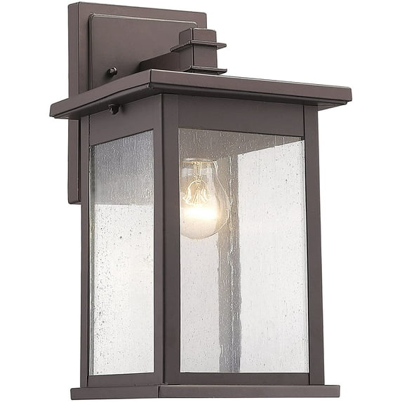RADIANCE Goods Transitional 1 Light Rubbed Bronze Outdoor Wall Sconce 14" Height
