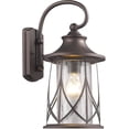 thumbnail image 1 of RADIANCE Goods Transitional 1 Light Rubbed Bronze Outdoor Wall Sconce 15" Height, 1 of 2