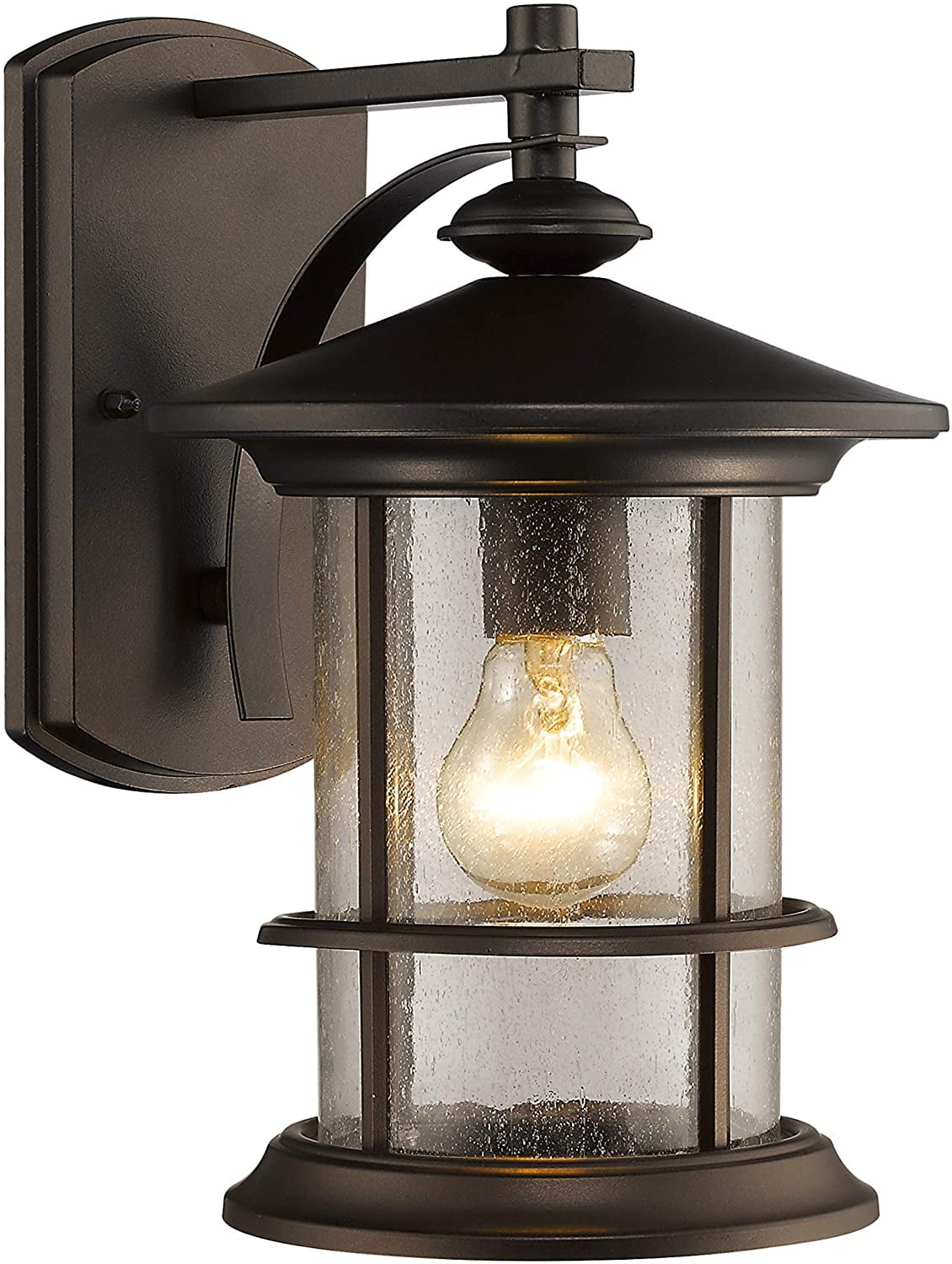 Lighting CHRISTOPHER Transitional 1 Light Rubbed Bronze Outdoor Wall Sconce 12
