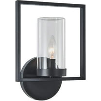 RADIANCE Goods Transitional 1 Light Textured Black Outdoor/Indoor Wall Sconce 13" Tall