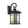 thumbnail image 1 of RADIANCE Goods Transitional LED Textured Black Outdoor Wall Sconce 17" Height, 1 of 2