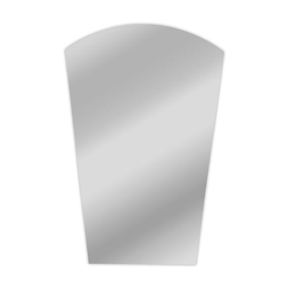 RADIANCE Goods Verical/Horizontal Hanging Arched-Rectangle Shaped Frameless Wall Mirror 35" Height