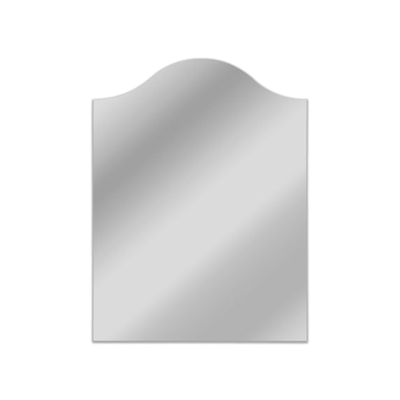 RADIANCE Goods Verical/Horizontal Hanging Arched-Shaped Frameless Wall Mirror 32" Height