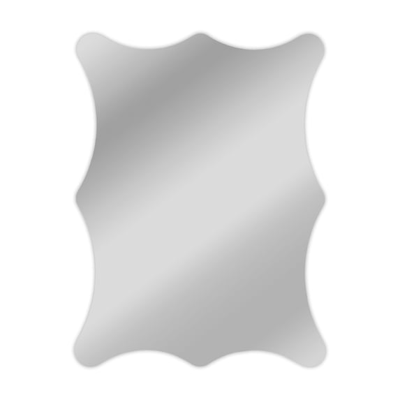 RADIANCE Goods Verical/Horizontal Hanging Rectangle Shaped Frameless Wall Mirror 32" Height