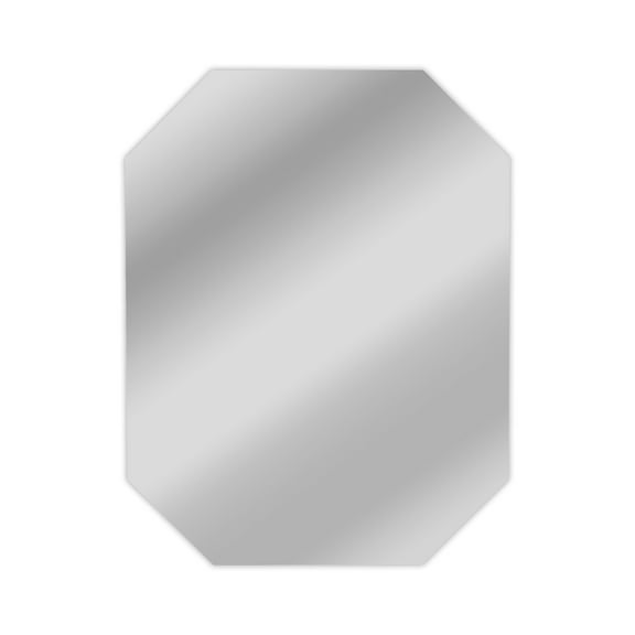 RADIANCE Goods Verical/Horizontal Hanging Rectangular-Octagon Frameless Wall Mirror 32" Height