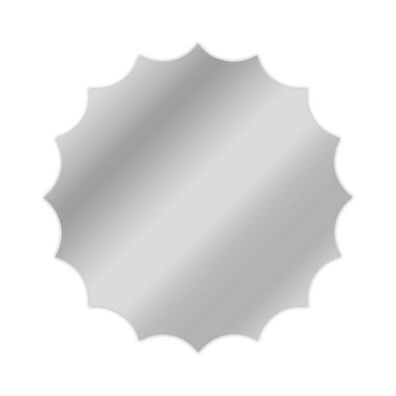 RADIANCE Goods Vertical Hanging Sun Shaped Frameless Wall Mirror 32" Height