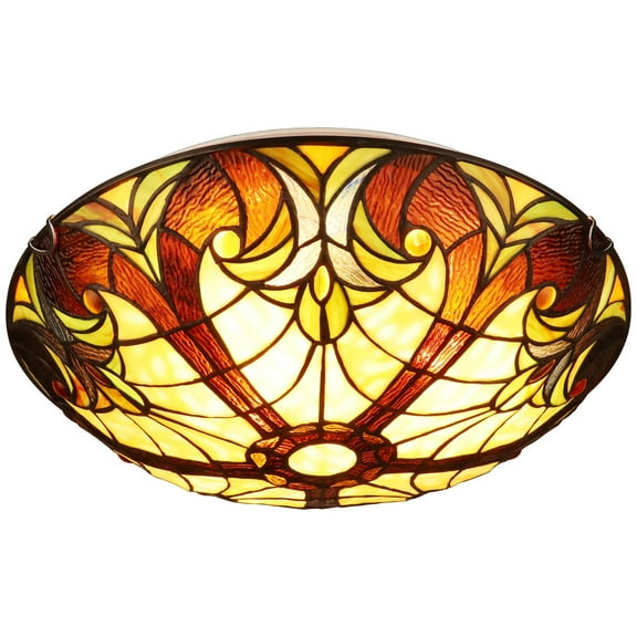 RADIANCE Goods Victorian-Style 3-Light Antique Dark Bronze Finish Ceiling Flush-Mount 16" Wide
