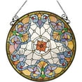 thumbnail image 1 of RADIANCE Goods Victorian Tiffany-Glass Window Panel 24" Tall, 1 of 3