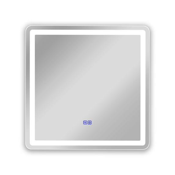 RADIANCE goods Back Lit Square TouchScreen LED Mirror 3 Color Temperatures 3000K-6000K 24" Wide