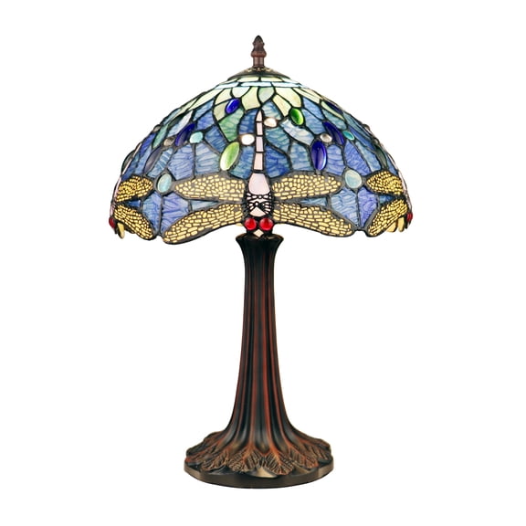 RADIANCE goods Dragonfly-Style Dark Bronze 1 Light Table Lamp 12" Wide