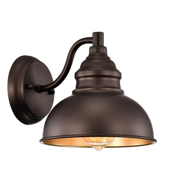 RADIANCE goods Industrial 1 Light Oil Rubbed Bronze Indoor Wall Sconce 8" Wide