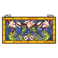 thumbnail image 1 of RADIANCE goods Tiffany-Style Floral Stained Glass Window Panel 34" Wide, 1 of 7