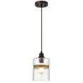 thumbnail image 1 of RADIANCE goods Transitional 1 Light Oil Rubbed Bronze Mini Pendant Ceiling Fixture 6" Wide, 1 of 10