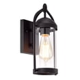 thumbnail image 1 of RADIANCE goods Transitional 1 Light Textured Black Outdoor Wall Sconce 13" Height, 1 of 12