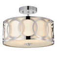 thumbnail image 1 of RADIANCE goods Transitional 2 Light Chrome Semi-Flush Ceiling Fixture 30" Wide, 1 of 9