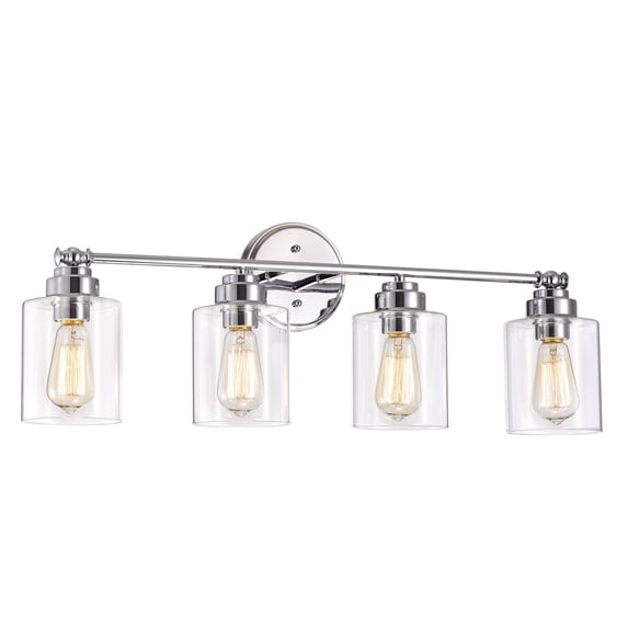 RADIANCE goods Transitional 4 Light Chrome Bath Vanity Fixture 30 " Wide
