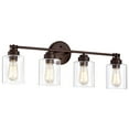 thumbnail image 1 of RADIANCE goods Transitional 4 Light Oil Rubbed Bronze Bath Vanity Fixture 30" Wide, 1 of 10