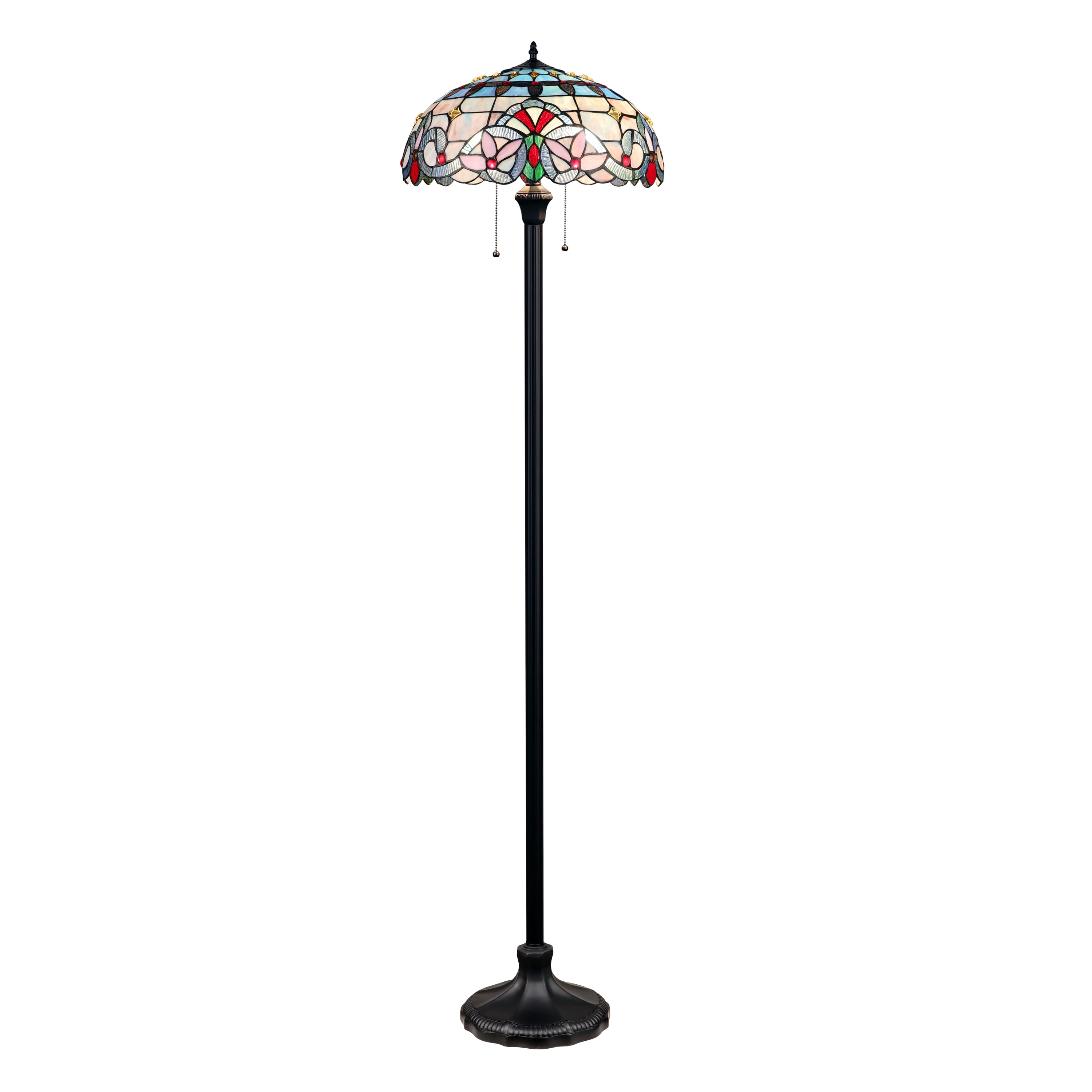 RADIANCE goods Victorian-Style Dark Bronze 2 Light Floor Lamp 18" Wide