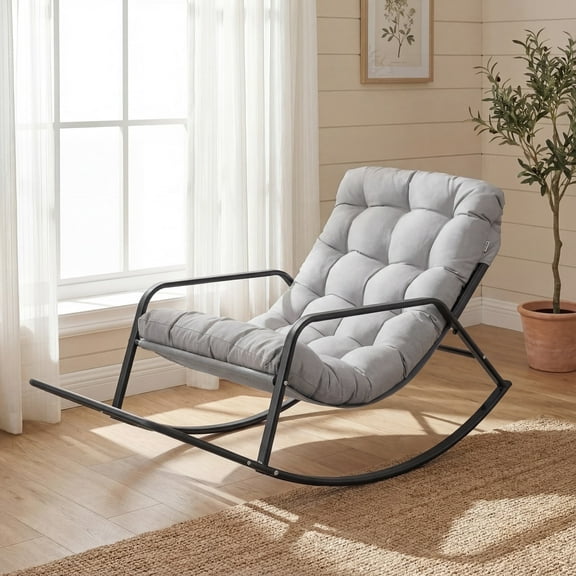 RADIATA Accent Chair, 450 lbs Weight Capacity, Modern Upholstered Armchair / Lounge Chair / Reading Chair for Living Room, Bedroom, Office, Apartment，Gray