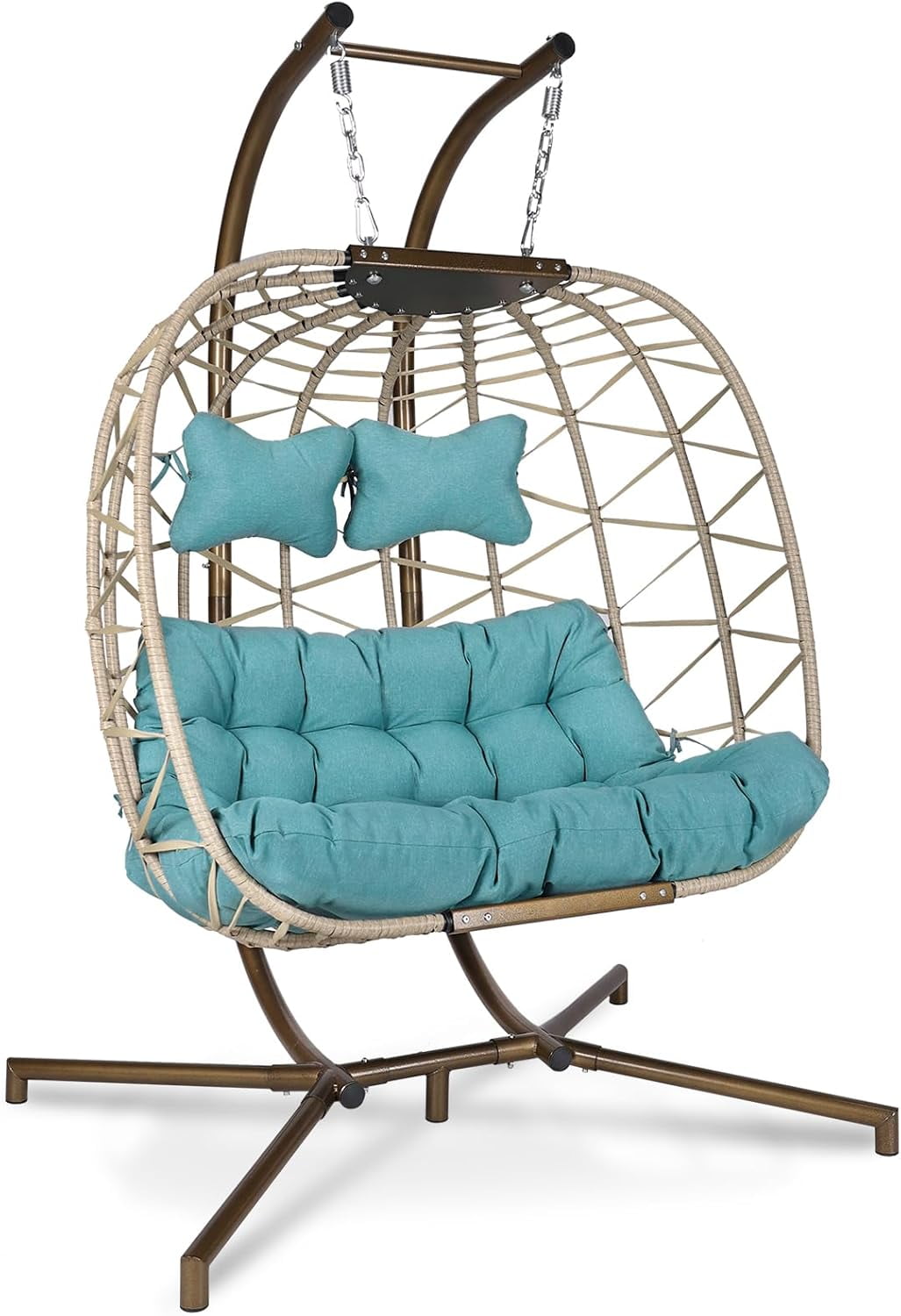 RADIATA Double Egg Chair Swing, Double Swing Chair, 2 Person Hanging Egg Chair, Double Hanging ...