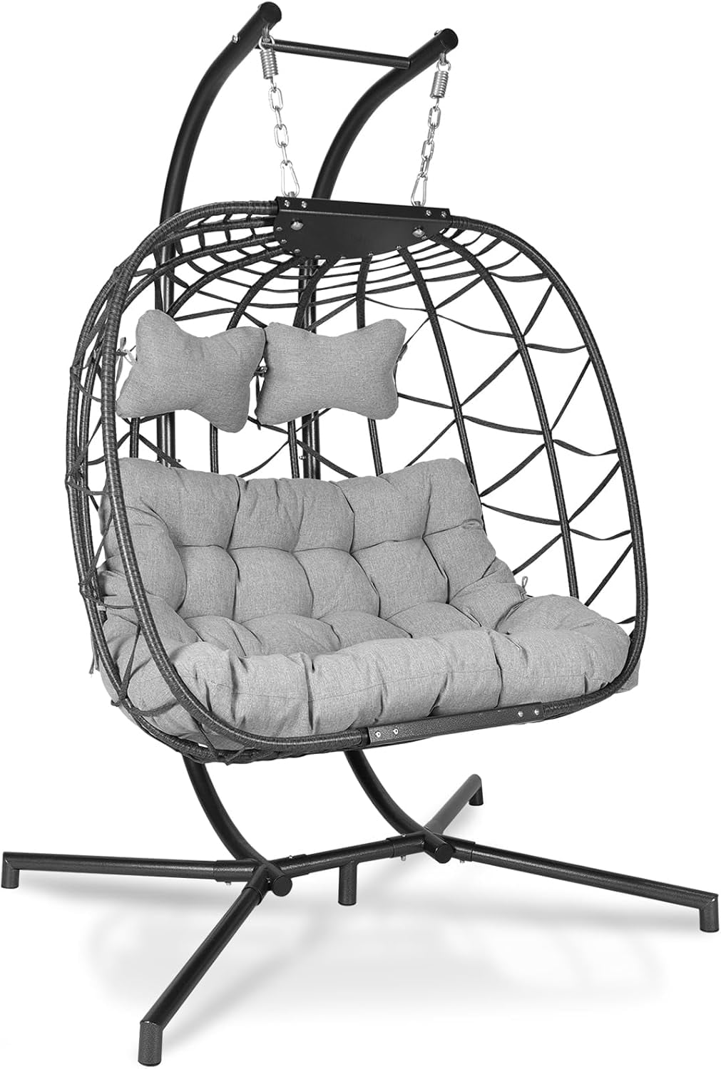 Egg Chairs 2 Person Hanging Egg Chair, Outdoor Swing Chair Double Egg ...
