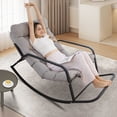 thumbnail image 1 of RADIATA Rocking Lounge Chair with Footrest & Cushion – Indoor Recliner, Comfortable Rocker Chair for Relaxation, Reading,400 lbs Capacity, Light Grey, 1 of 13