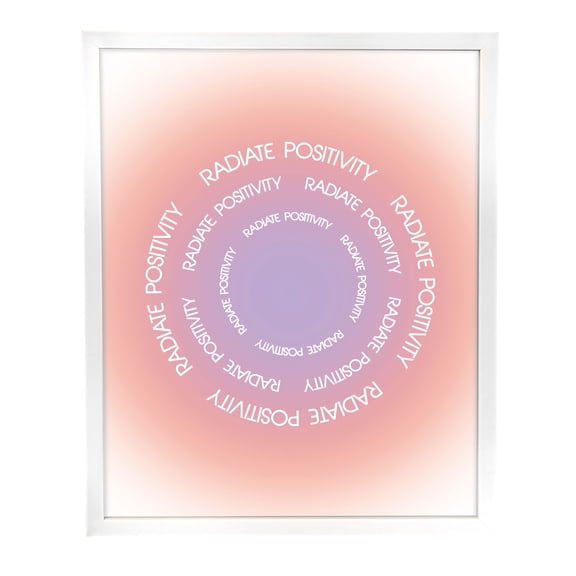 CUR8 16X20 "Radiate" Aura Printed Glass Float Wall Art