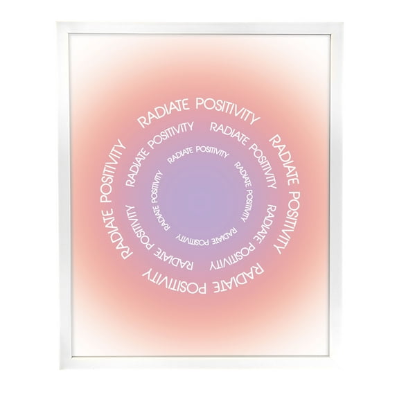CUR8 16X20 "Radiate" Aura Printed Glass Float Wall Art