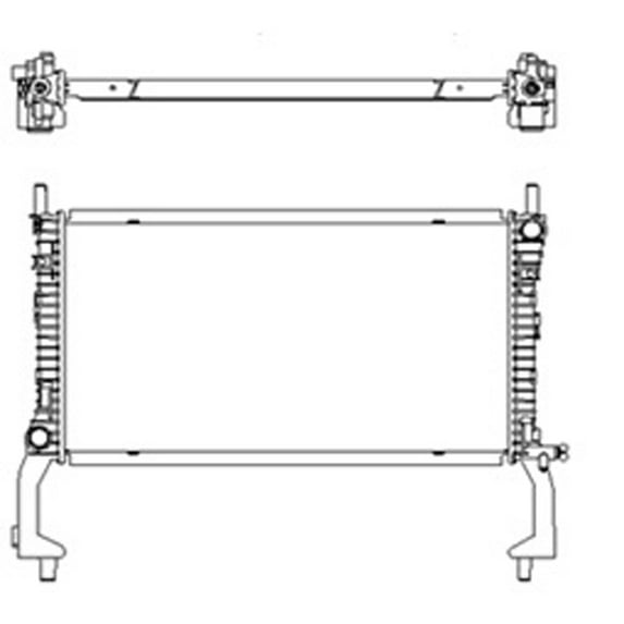 For 2015-2015 Mustang Radiator Assembly RAD13487