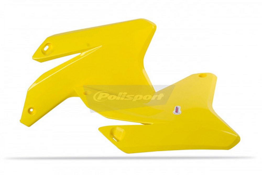Polisport Radiator Scoops For Suzuki RMZ450 2005-2006 – Yellow, DGP Plastic, Direct OEM Replacement