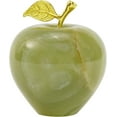 thumbnail image 1 of Radicaln Green Onyx Marble Apple Paperweight 3" – Handmade Stone Figurine for Home Decor, Office Desk Accessory, Study Table Decoration & Giftable Accent, 1 of 7
