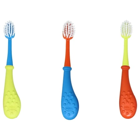 RADIUS Big Kidz Forever Brush with Replaceable Head Toothbrush for Children, 6 Years and Up, BPA Free ADA Accepted for Growing Teeth and Gums - Right and Left Handed, Extra Soft - Pack of 3