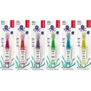 RADIUS Childrens Toothbrush Totz Extra Soft Assorted Colors 6 Count, BPA Free and ADA Accepted, Designed for Delicate Teeth and Gums, For Kids 18 Months and Up