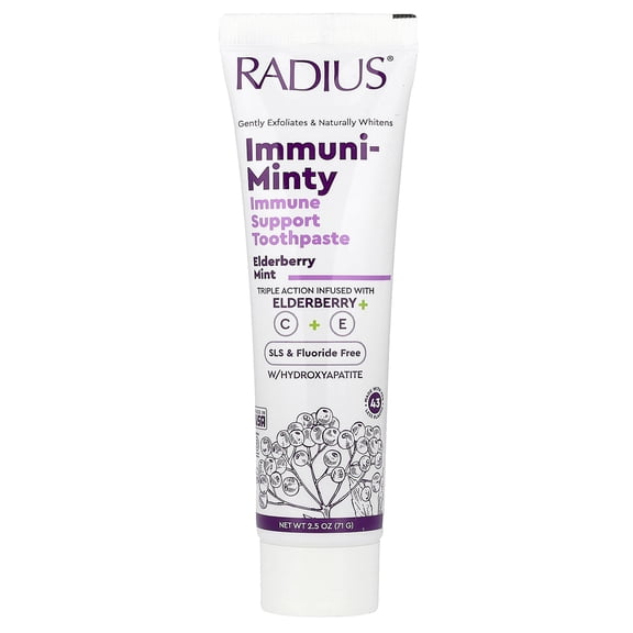 RADIUS Immuni-Minty, Immune Support Toothpaste, Elderberry Mint, 2.5 oz (71 g)