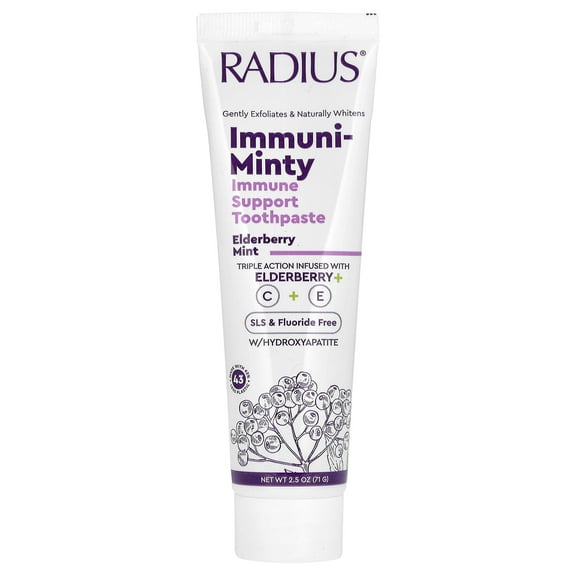 RADIUS Immuni-Minty, Immune Support Toothpaste, Elderberry Mint, 2.5 oz (71 g)