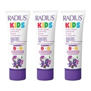 RADIUS Kids Super Duper Immunity Power Toothpaste 2.5 Oz - Super Duper Bubble Berry Mint - Pack of 3