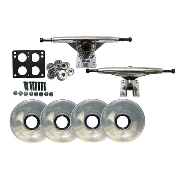 RADIUS  LONGBOARD Skateboard TRUCKS 180mm CLEAR WHEELS