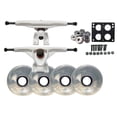 thumbnail image 1 of RADIUS  LONGBOARD Skateboard TRUCKS 181mm CLEAR WHEELS, 1 of 1