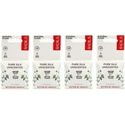 RADIUS Natural Unscented Silk Dental Floss 33 Yards Non-Toxic Oral Care & Designed to Help Fight Plaque - Pack of 4