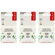 RADIUS Peppermint Dental Floss 55 Yards Vegan and Non-Toxic Oral Care Boost Total Tooth & Gum Protection Clear - Pack of 3