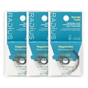 RADIUS Peppermint Dental Floss 55 Yards Vegan and Non-Toxic Oral Care Boost Total Tooth & Gum Protection Clear - Pack of 3