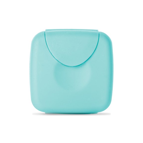 RADIUS Small Tampon / Condom Travel Case - Seamless Protective Storage Container, Durable Makeup and Medicine Purse Organizer with Secure Snap Lock (1 x 3 x 4.25 IN) - Single Pack, Mint