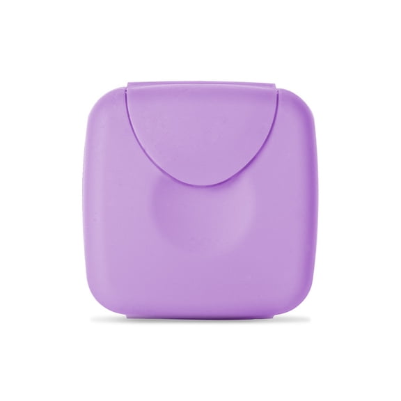 RADIUS Small Tampon / Condom Travel Case - Seamless Protective Storage Container, Durable Makeup and Medicine Purse Organizer with Secure Snap Lock (1 x 3 x 4.25 IN) - Single Pack, Lavender